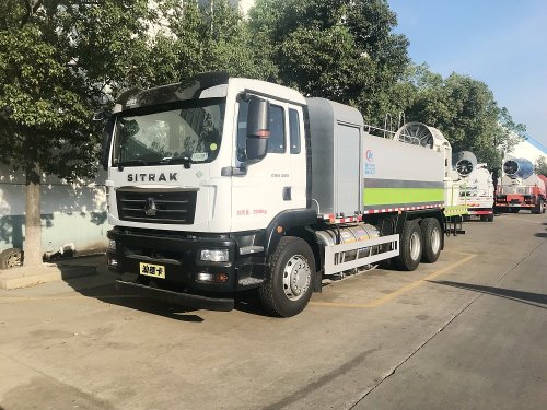 重汽汕德卡后双桥雾炮车16立方/50-120米雾炮