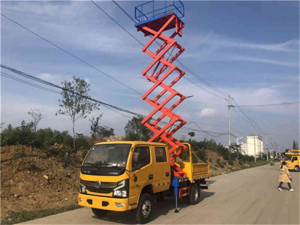 东风10米剪叉式升降平台高空作业车