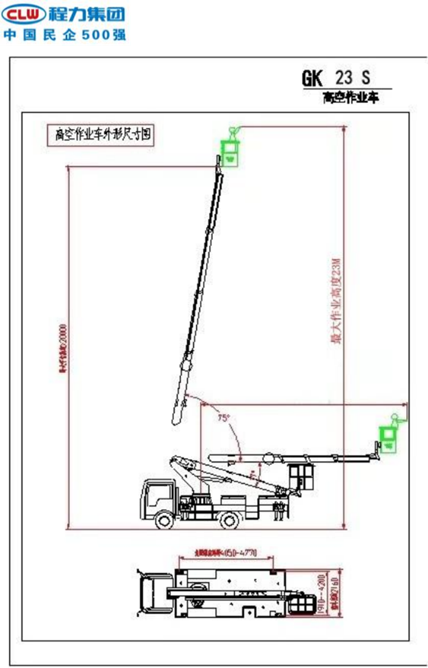 江铃蓝牌 23 米直臂